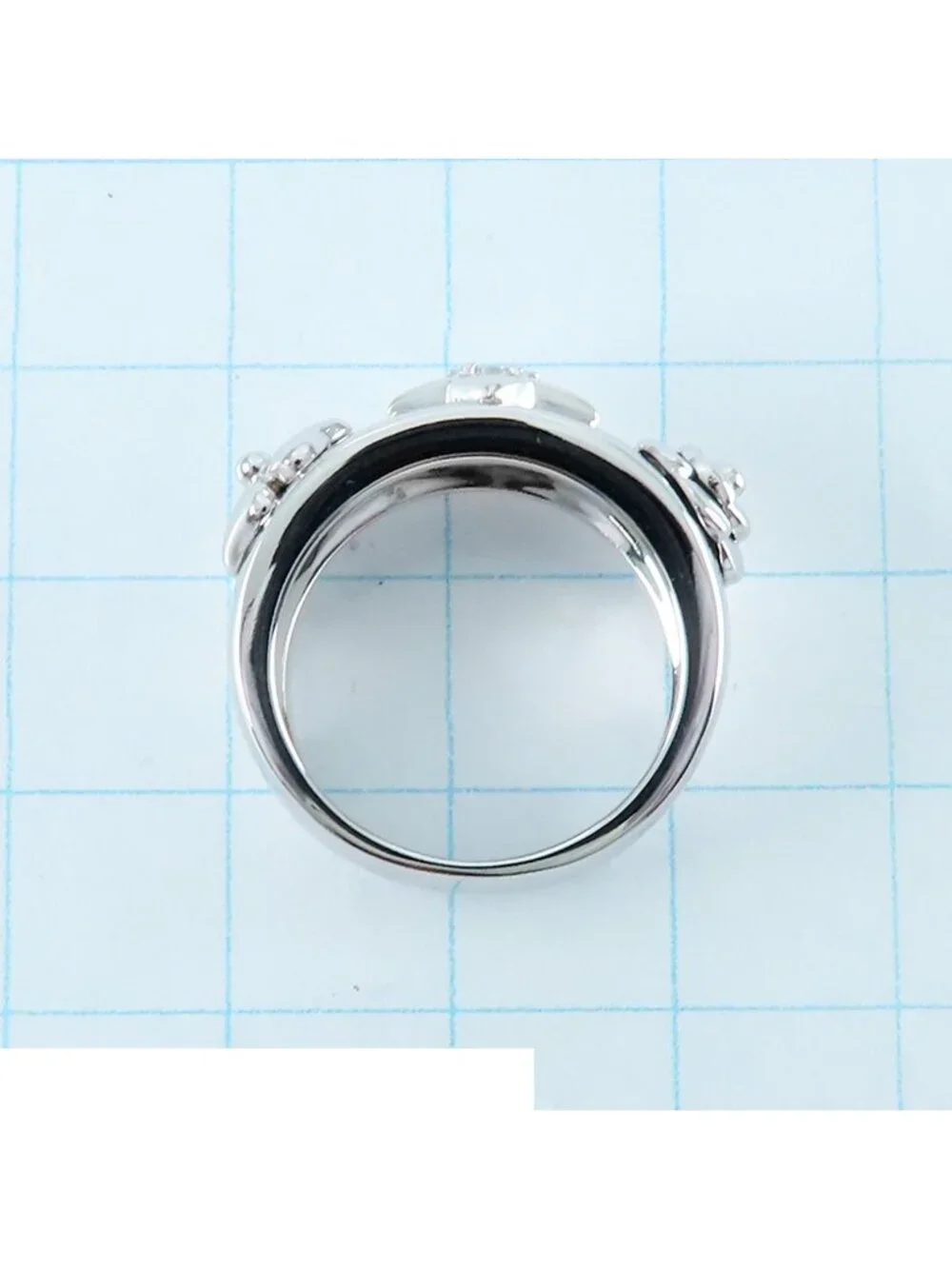 Chanel Three Symbol Ring White Gold 18K Diamond Quattro Comet Camellia